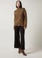 Lysse Rhea Cozy Rib Scallop Edge Pullover Camel/ Black