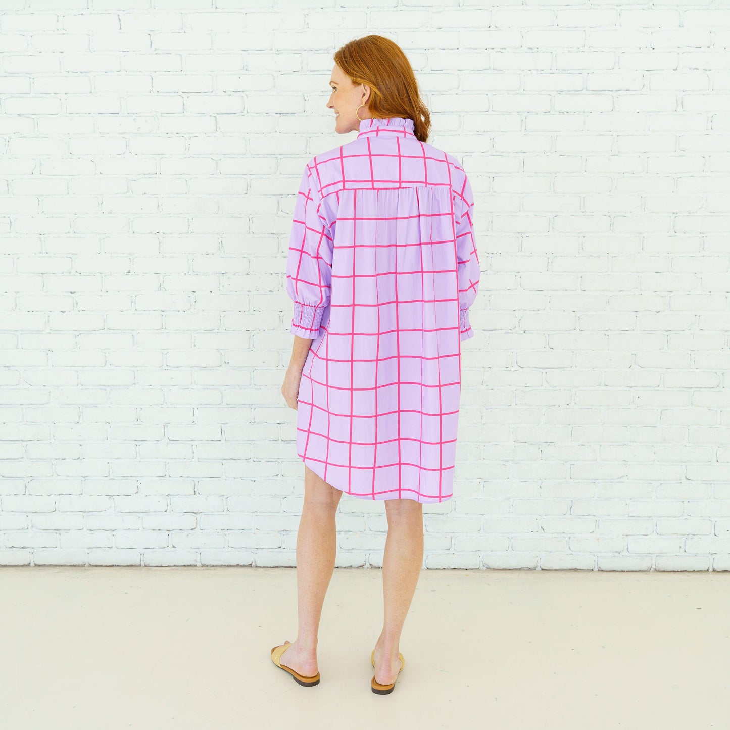 Kimberly Park Dress Lavender and Red