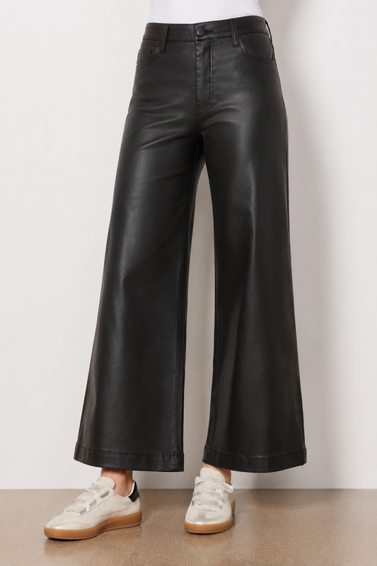 Kut Meg Coated Wide Leg Black
