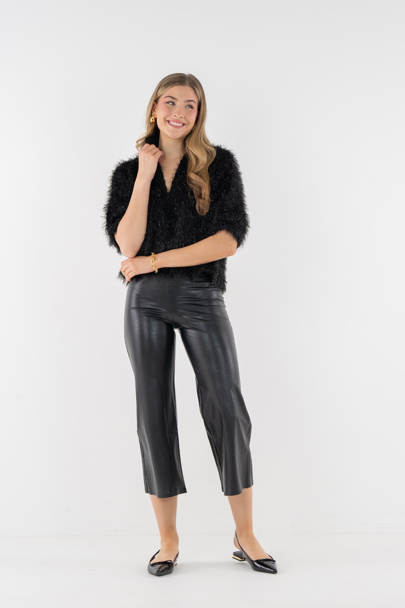 Emily McCarthy Estelle Top Black Tie