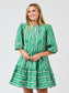 Mary Square Mini Dress Riley Garden Lace Green