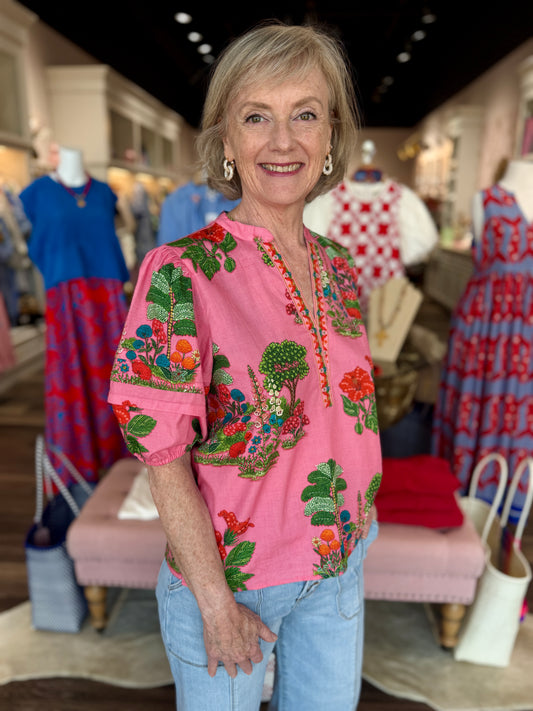 Maude Vivante Raya Top Pink Isles