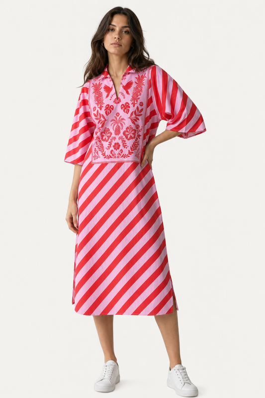 Maude Vivante Sophia Scarlet Slash Dress