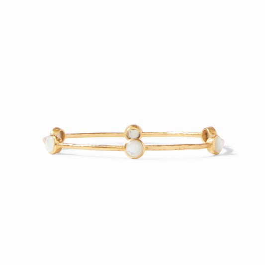Julie Vos Milano Luxe Bangle Iridescent Clear Crystal