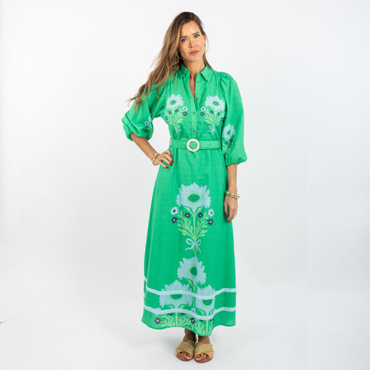 Lyla Dress - Blue Henrietta