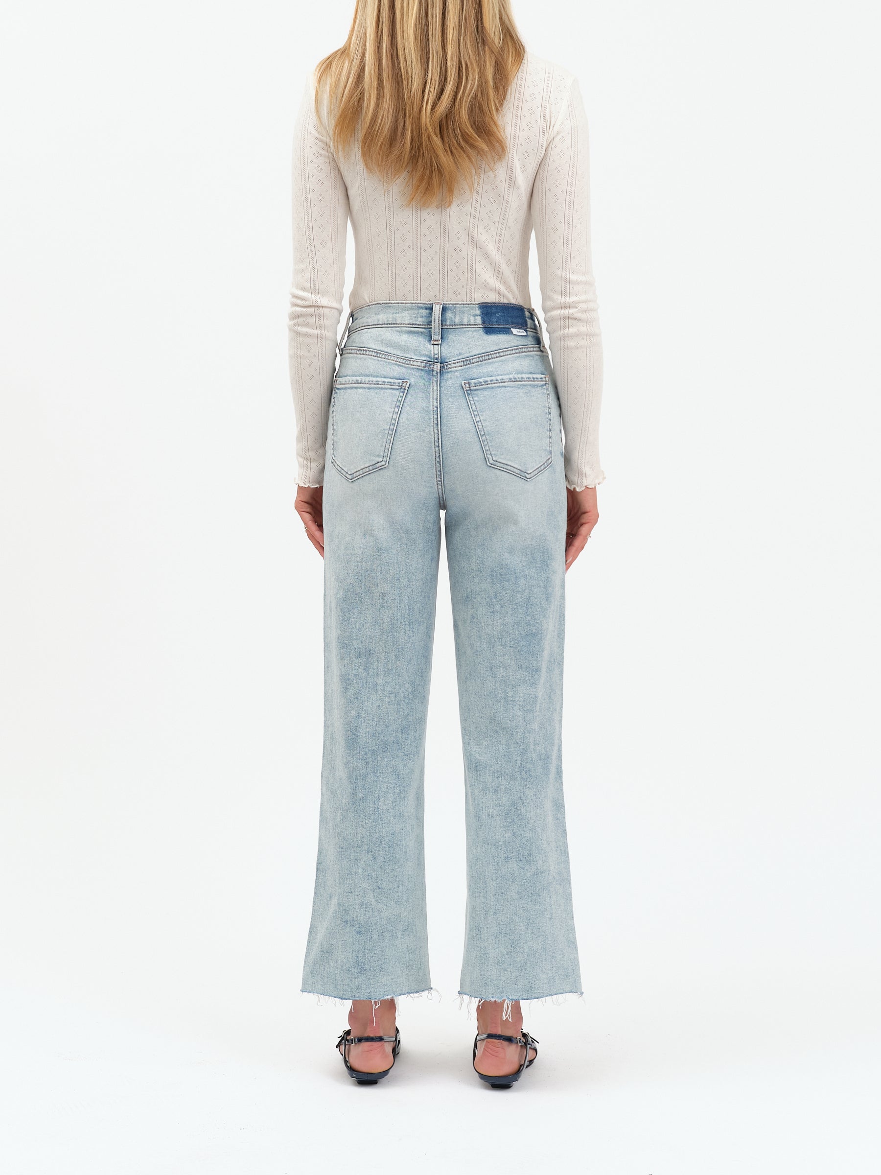 PLEASER HIGH RISE WIDE ANKLE WITH SIDE PANEL