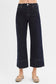 Risen High Rise Crop Wide Seam Detailed Jeans