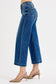Risen Mid Rise Crop Wide With Front Patch Pocket Jeans