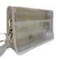 Purple Stripe Clear Stadium Bag with Gold Bamboo Stick
