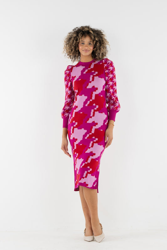 Emily McCarthy Lane Sweater Dress Houndstooth