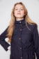 Renuar Waterproof Hooded Raincoat with Patch Pockets New Midnight