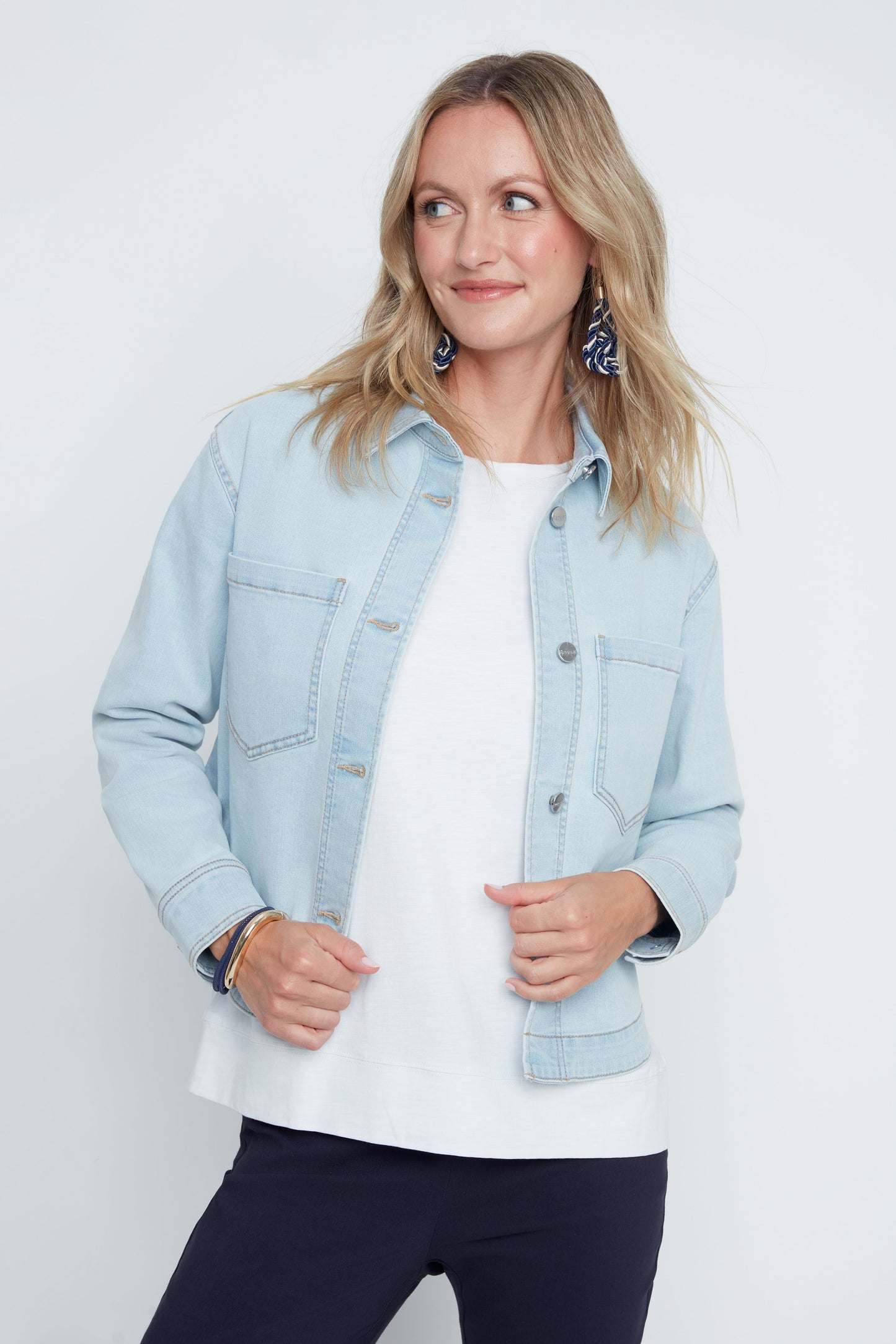 Renuar Woven Jacket Light Wash