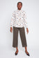 Renuar Animal Print Woven Button Down Blouse
