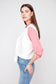 Renuar Illusion Knit Layered Vest Creme