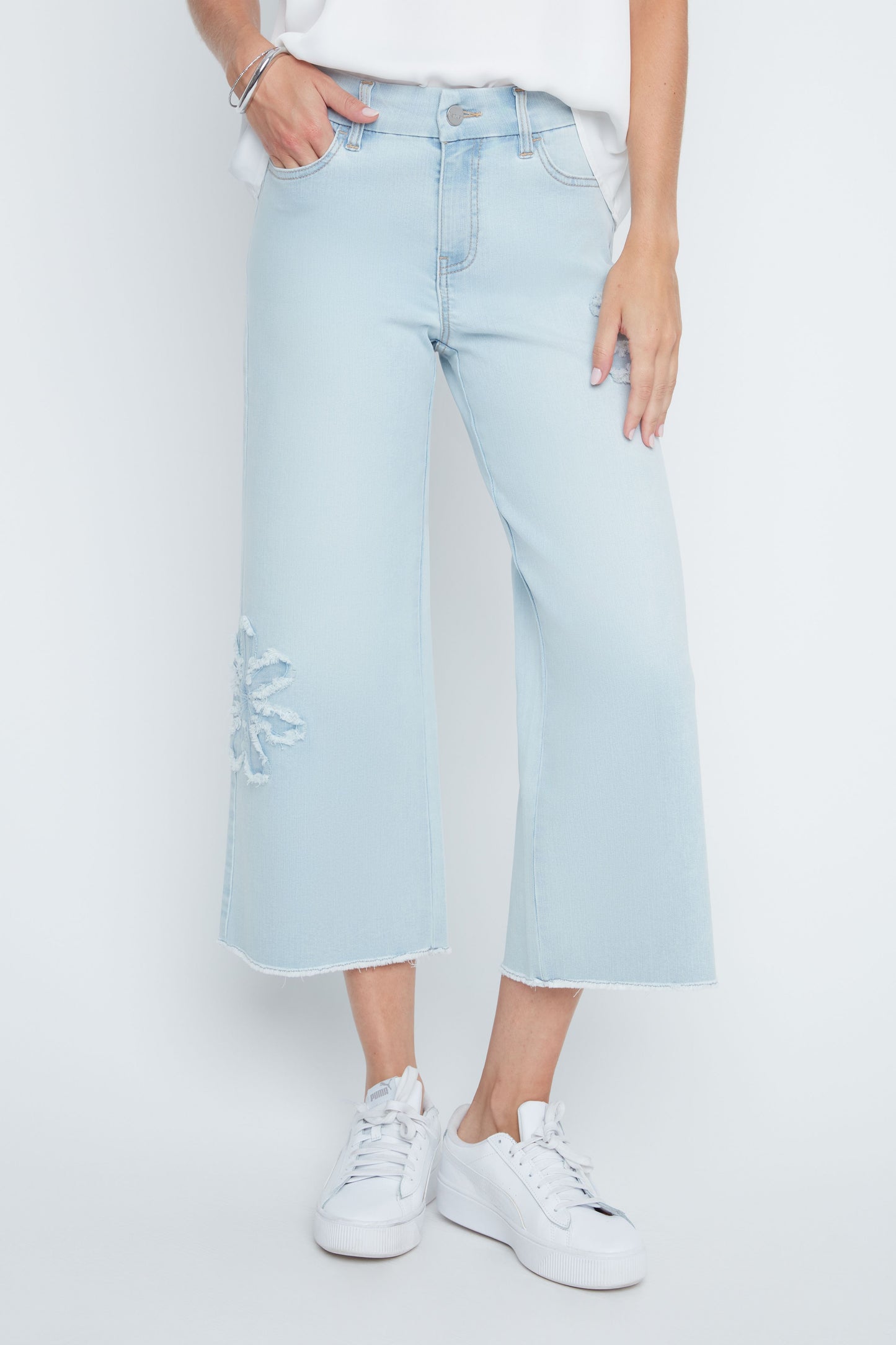 Renuar Woven Pant Light Wash Floral