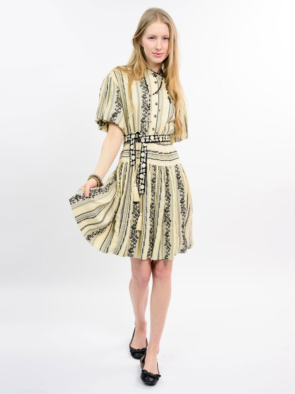 Sister Mary Rosita Dress Black Roses
