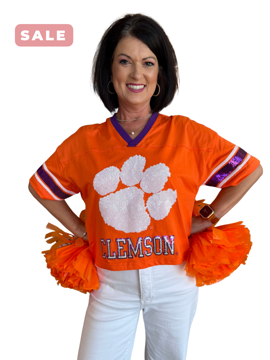 The Blitz Sequin Jersey Tee Clemson
