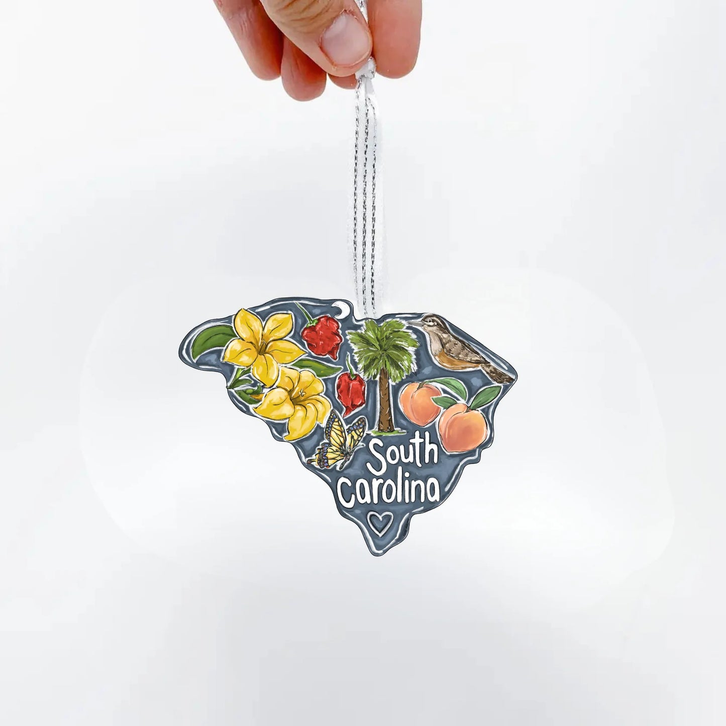 Acrylic South Carolina State Favorites Ornament