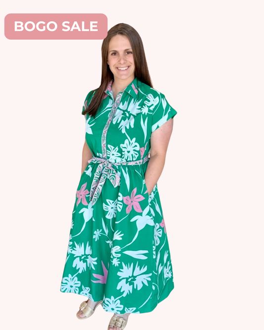 Maude Vivante Rylie Dress Mint Flora