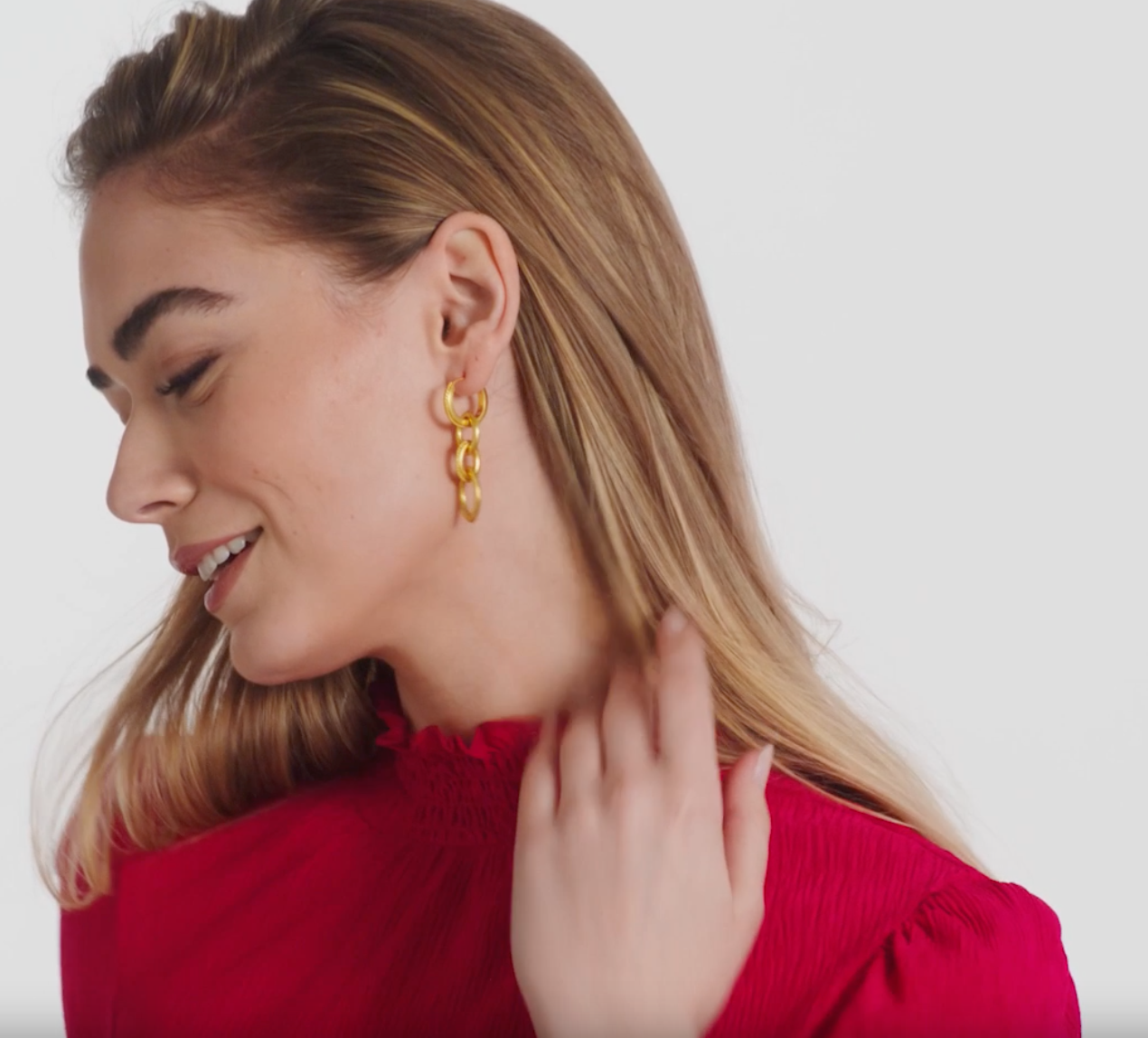 Delphine 2-in-1 Earring - Gold - Julie Vos