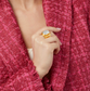 Tudor Statement Ring - Iridescent Raspberry - Julie Vos