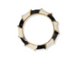 Ink + Alloy Paisley Twisted Coloblock Enamel Ring Black/White Black/White