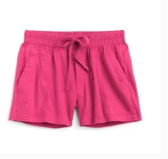 Kut Smocked  Elastic Waist Shorts Pink