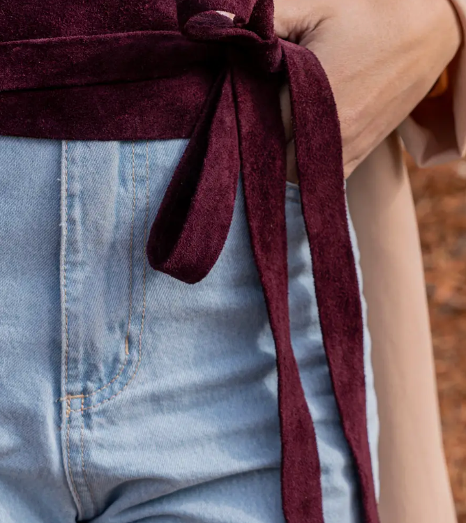 Wrap - Suede - OS - Belt - Berry