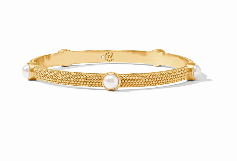 Julie Vos Cabochon Bangle Pearl