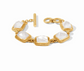 Julie Vos Cheval Stone Bracelet Iridescent Clear Crystal