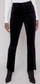 Corduroy Asymetrical Hem Bootcut Leg Pant - Black