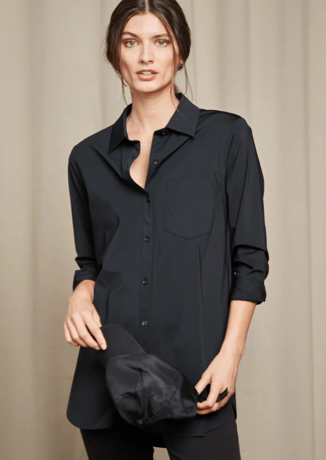Lysse Schiffer Button Down Black