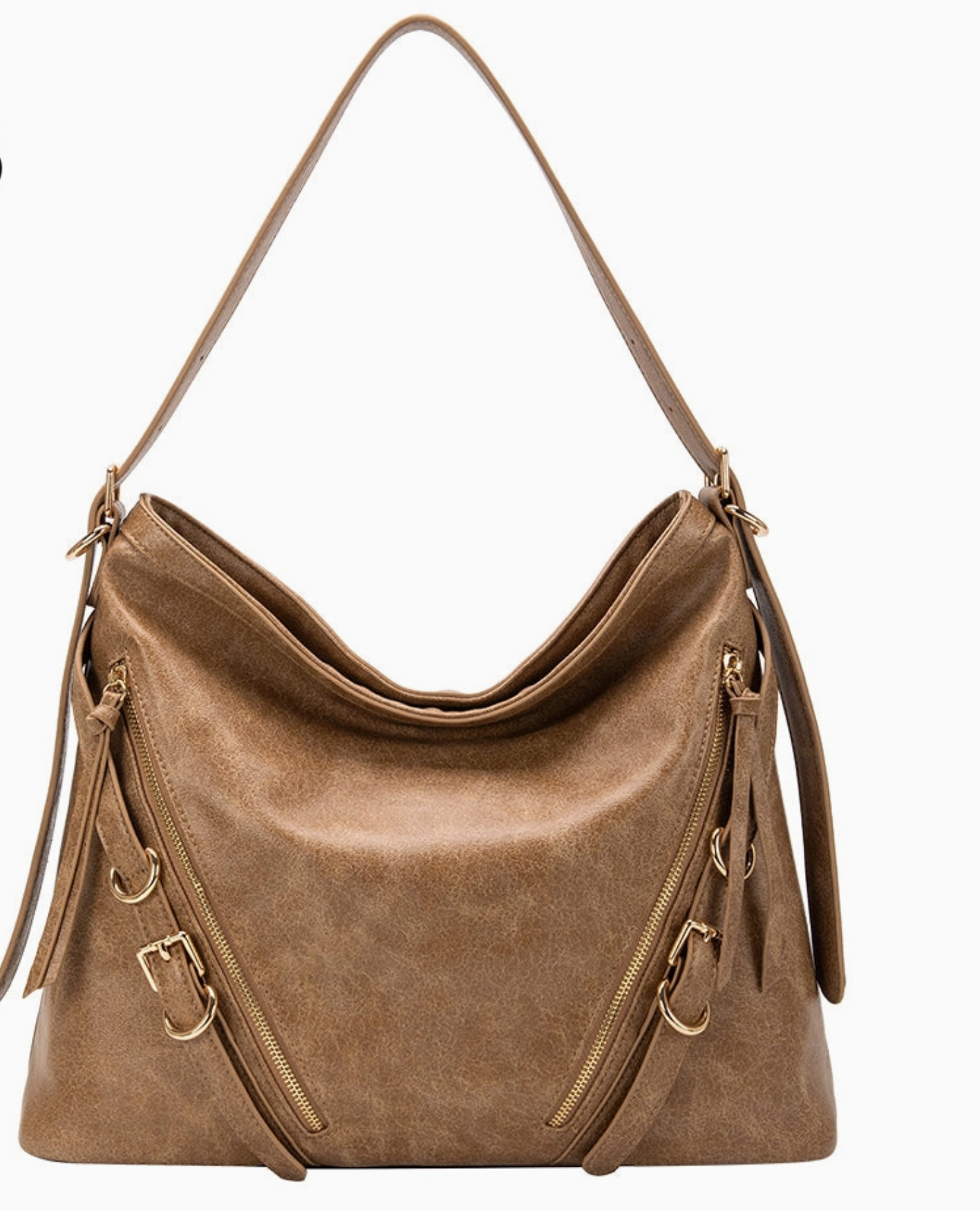 Sloane Tan Recycled Vegan Shoulder Bag