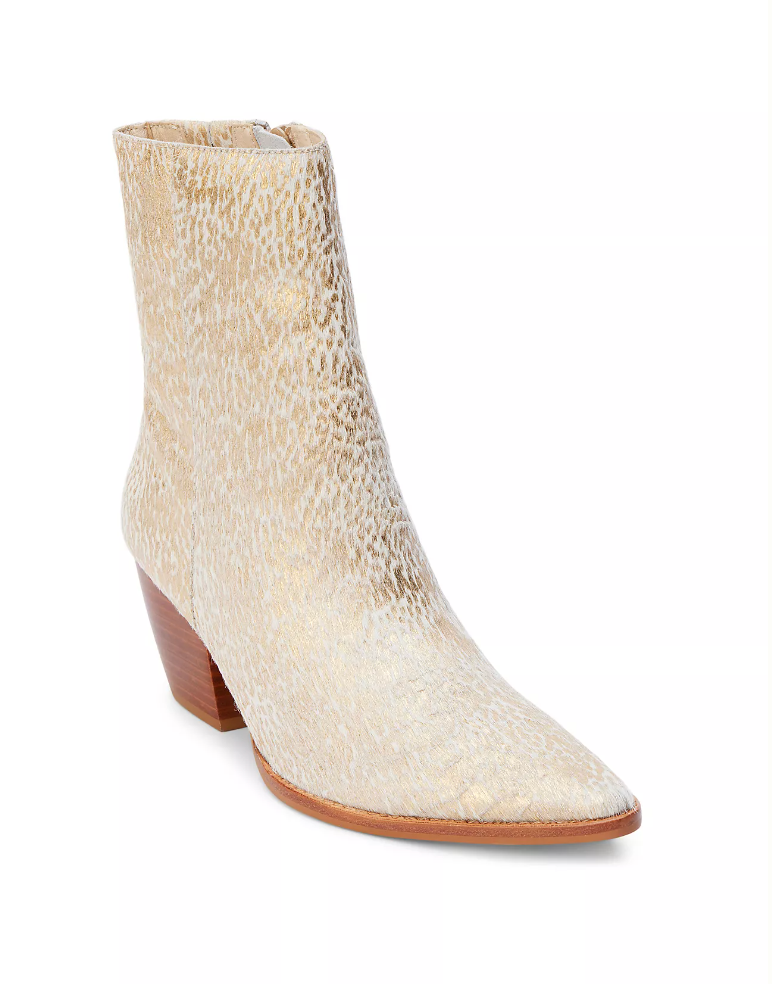 Matisse Gold Splatter Cowhair Boot