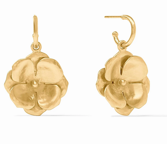 Julie Vos Bloom Hoop & Charm Earring