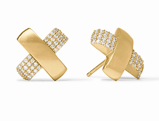 Julie Vos Catalina Pave X Stud Earring
