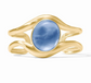 Julie Vos Wave Stone Cuff Iridescent Chalcedony