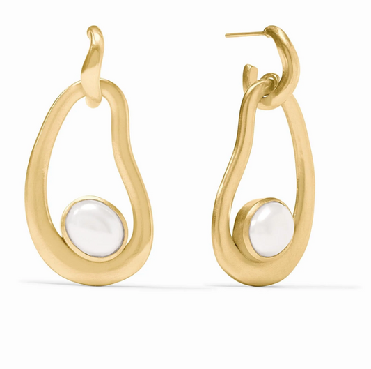 Julie Vos Wave Statement Earring Pearl