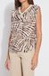 Lysse Aura Rib Trim Printed Top