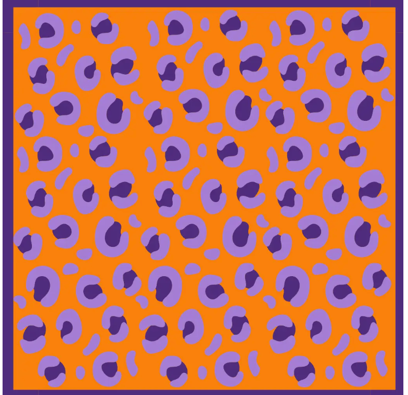 Clemson Bandana Gameday Scarf Cheetah