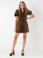 Emily McCarthy Hampton Mini Dress Tiger Jacquard