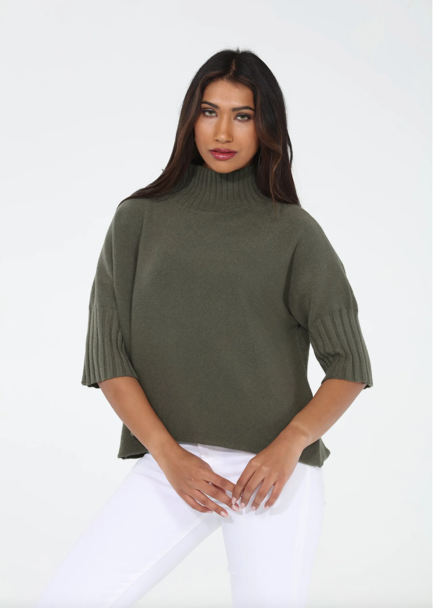 The Maple Turtleneck Sweater Olive