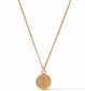 Julie Vos Fleur-de-Lis Solitaire Necklace Iridescent Palmetto Green