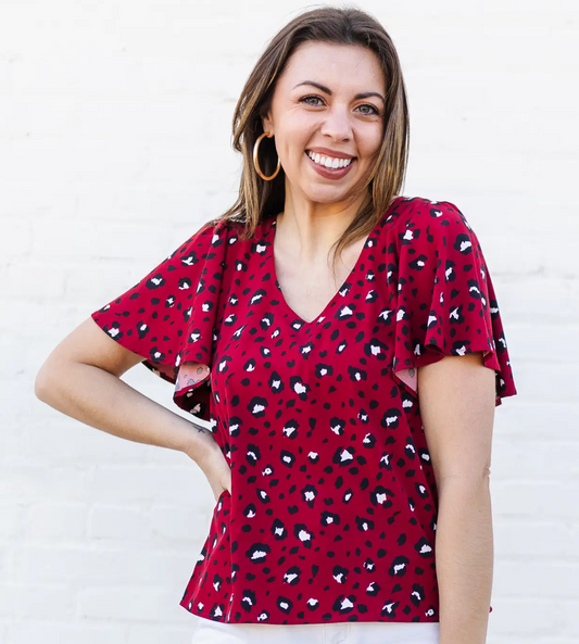 Garnet and Black Party Animal Top