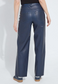 Lysse Cortina Hi Waist Wide Leg Vegan Leather Deep Blue