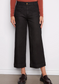Charlie B Cropped Patch Pocket Flare Twill Pants Lurex Black