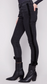 Charlie B Slim Leg Jeans With Velvet Bow - Charcoal