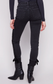 Charlie B Slim Leg Jeans With Velvet Bow - Charcoal