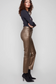 Charlie B Slim Leg Metallic Wax Twill Pants- Copper
