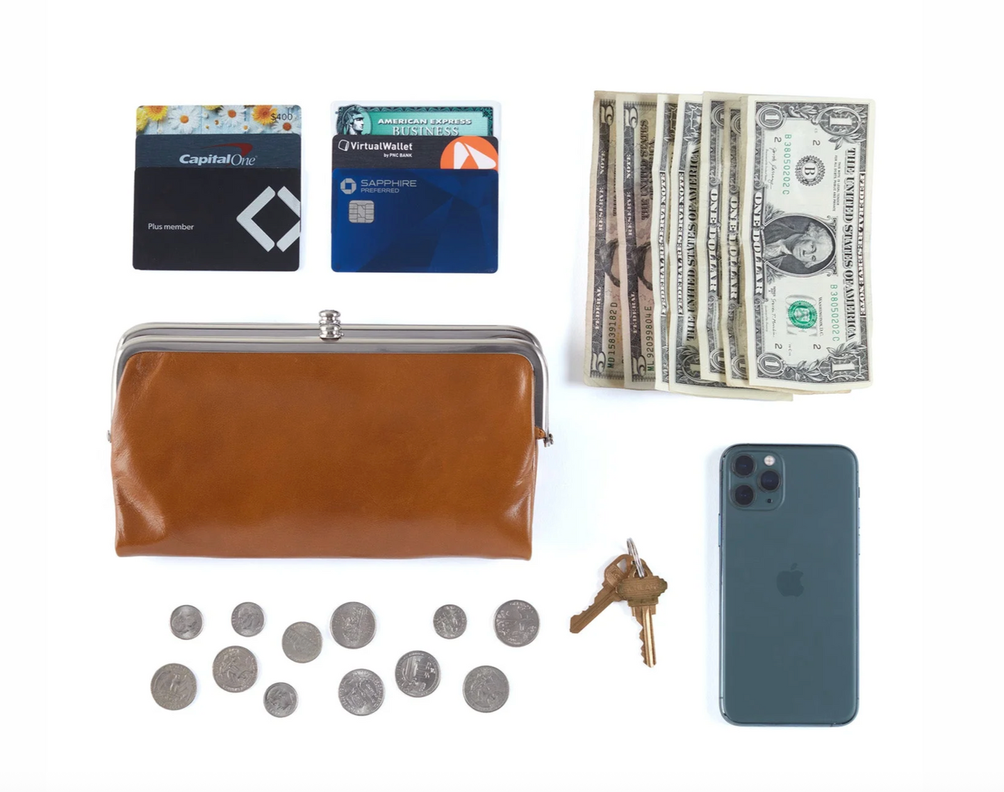 Hobo Lauren Clutch Wallet Truffle
